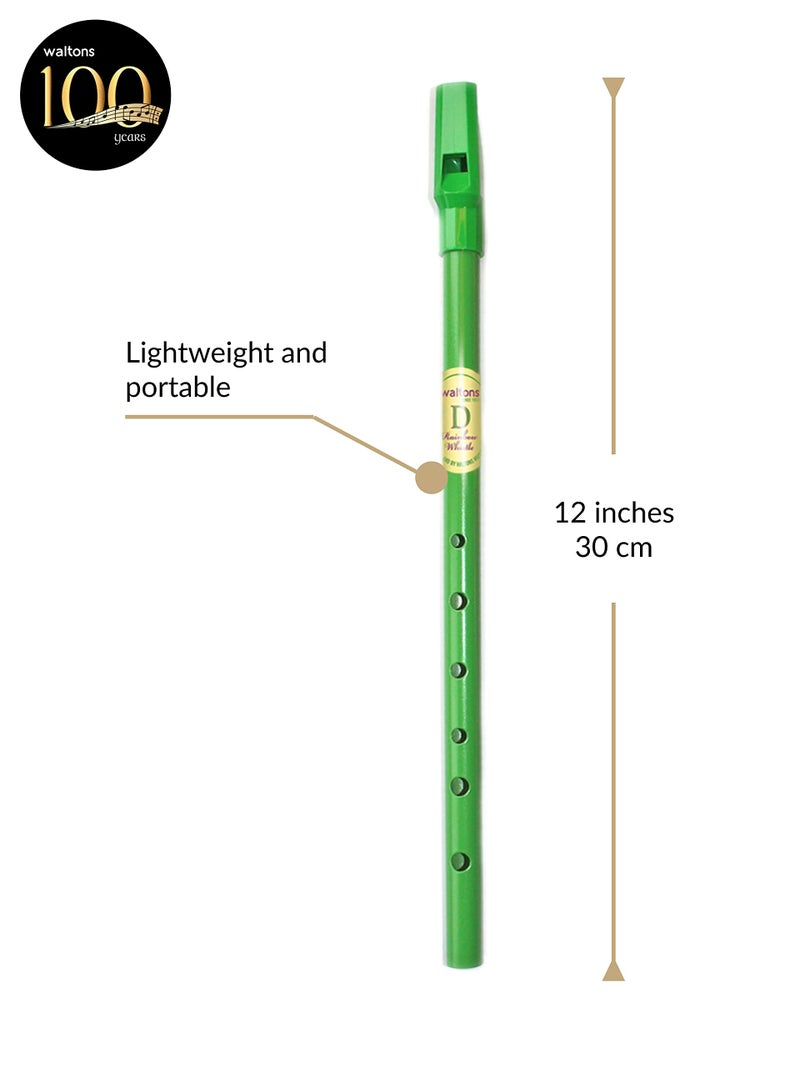Waltons Light Green Whistle Tube - Fun & Colorful Tin Whistle - Key of D - Irish & International Instrument - Perfect for Beginners - Image 2